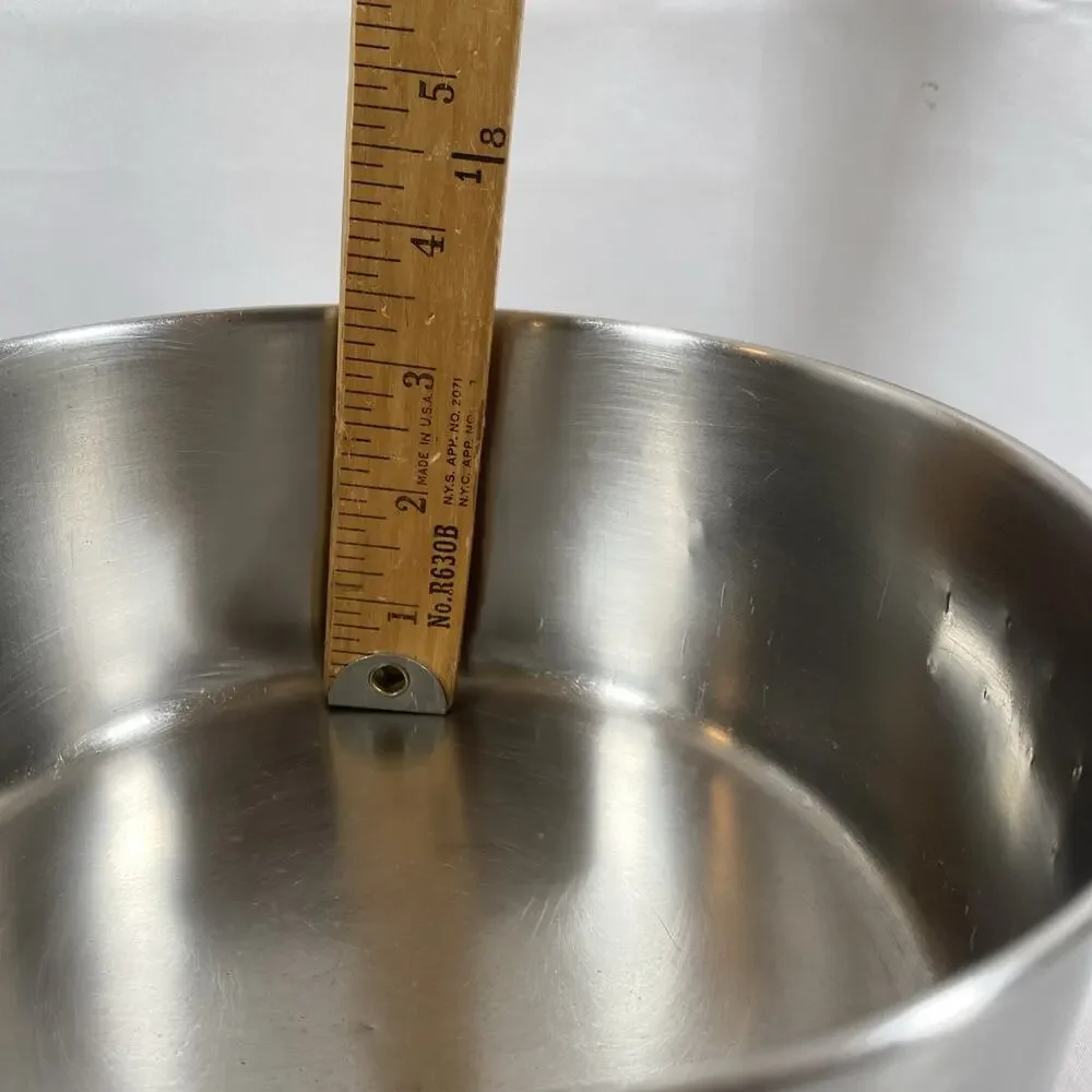 Revere Ware 2 Qt Copper Bottom SaucePan Pot & Lid Stainless Steel Pre 1968 READ